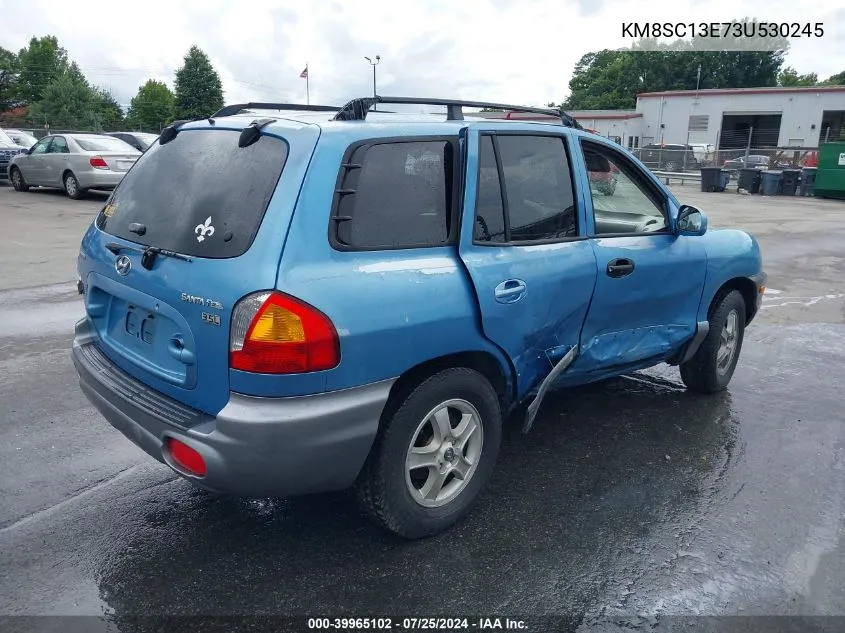 2003 Hyundai Santa Fe Gls/Lx VIN: KM8SC13E73U530245 Lot: 39965102