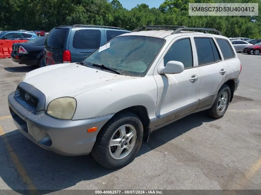 2003 Hyundai Santa Fe Gls/Lx VIN: KM8SC73D53U400412 Lot: 40062577