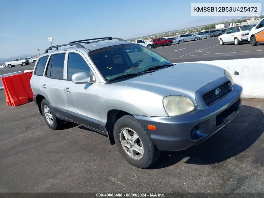 2003 Hyundai Santa Fe VIN: KM8SB12B53U425472 Lot: 40085408