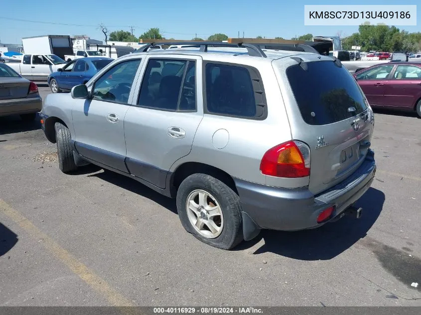 2003 Hyundai Santa Fe Gls/Lx VIN: KM8SC73D13U409186 Lot: 40116929