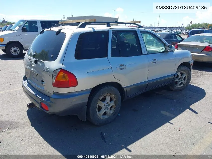 2003 Hyundai Santa Fe Gls/Lx VIN: KM8SC73D13U409186 Lot: 40116929