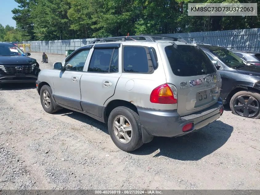 2003 Hyundai Santa Fe Gls/Lx VIN: KM8SC73D73U372063 Lot: 40208819