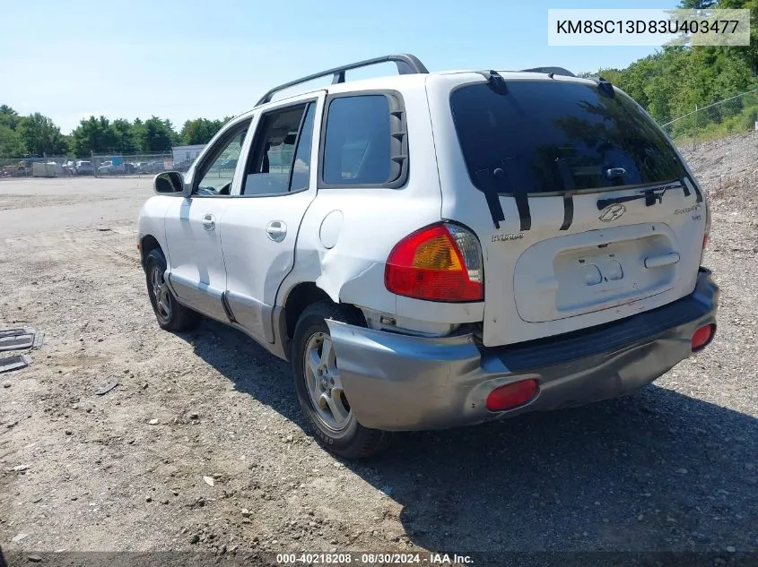 KM8SC13D83U403477 2003 Hyundai Santa Fe Gls/Lx