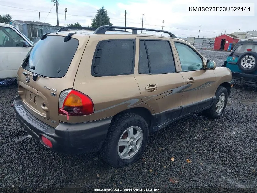 2003 Hyundai Santa Fe Gls/Lx VIN: KM8SC73E23U522444 Lot: 40289654