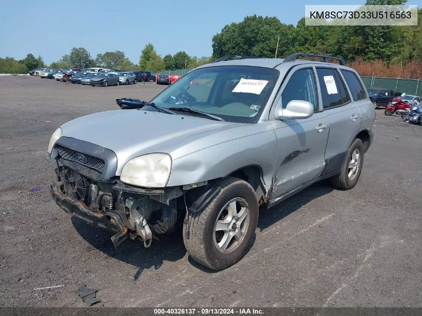 2003 Hyundai Santa Fe Gls/Lx VIN: KM8SC73D33U516563 Lot: 40326137