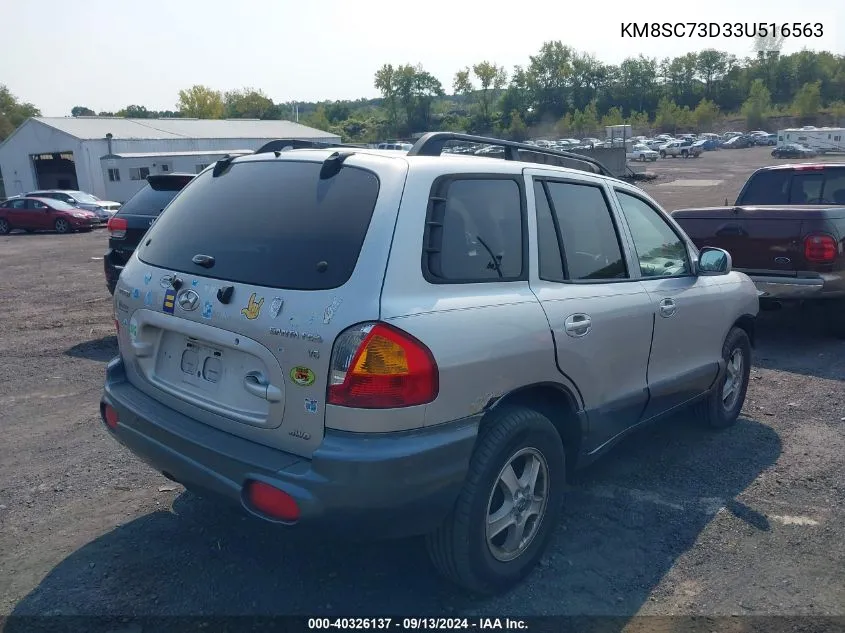 2003 Hyundai Santa Fe Gls/Lx VIN: KM8SC73D33U516563 Lot: 40326137