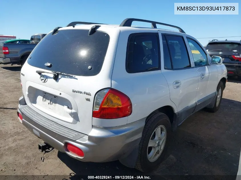 2003 Hyundai Santa Fe Gls/Lx VIN: KM8SC13D93U417873 Lot: 40329241