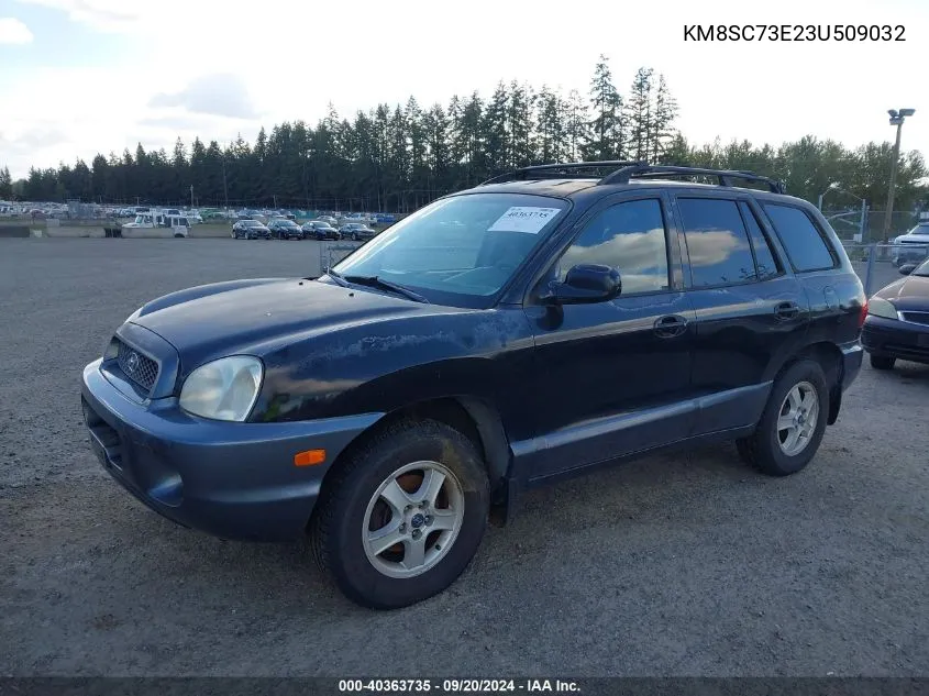 2003 Hyundai Santa Fe Gls/Lx VIN: KM8SC73E23U509032 Lot: 40363735