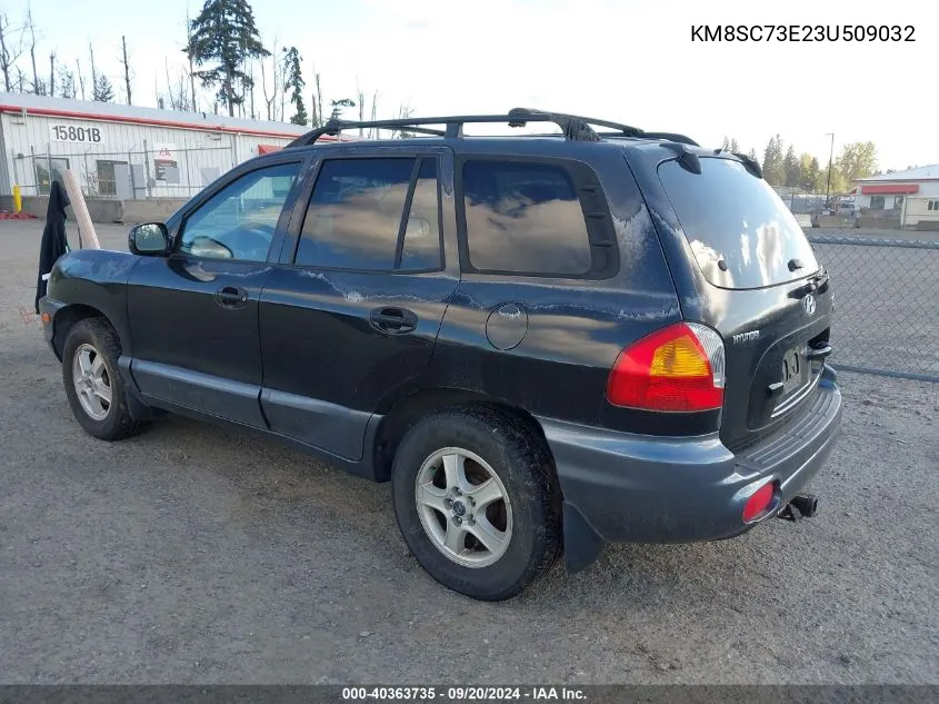 2003 Hyundai Santa Fe Gls/Lx VIN: KM8SC73E23U509032 Lot: 40363735