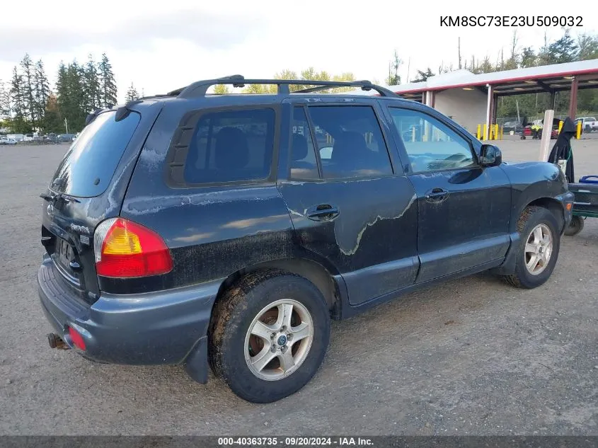 2003 Hyundai Santa Fe Gls/Lx VIN: KM8SC73E23U509032 Lot: 40363735