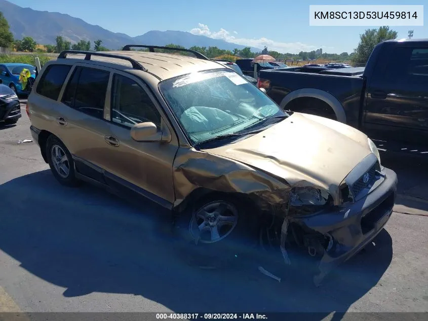 2003 Hyundai Santa Fe Gls/Lx VIN: KM8SC13D53U459814 Lot: 40388317