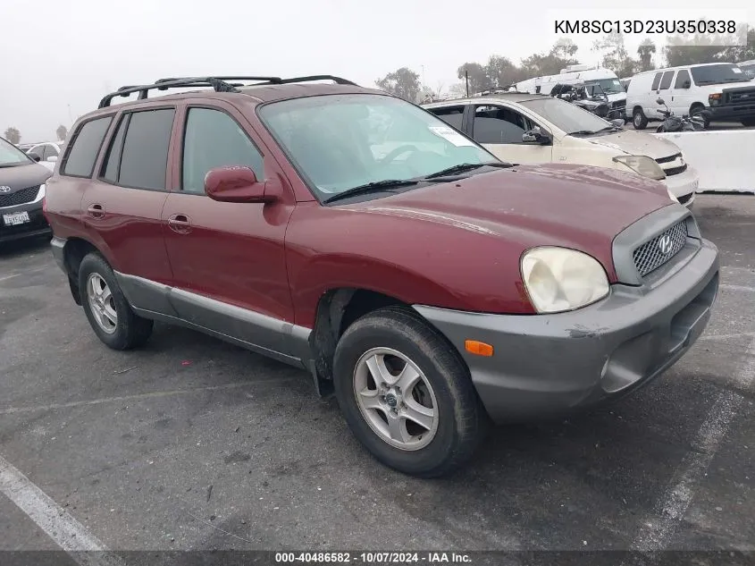 2003 Hyundai Santa Fe Gls/Lx VIN: KM8SC13D23U350338 Lot: 40486582