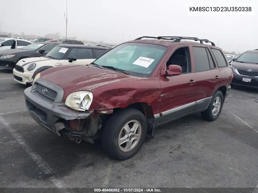 2003 Hyundai Santa Fe Gls/Lx VIN: KM8SC13D23U350338 Lot: 40486582