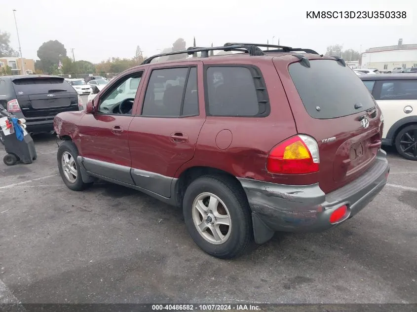 2003 Hyundai Santa Fe Gls/Lx VIN: KM8SC13D23U350338 Lot: 40486582