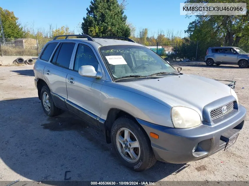 2003 Hyundai Santa Fe Gls/Lx VIN: KM8SC13EX3U460966 Lot: 40536630