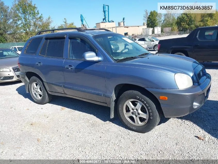 2003 Hyundai Santa Fe Gls/Lx VIN: KM8SC73D63U463857 Lot: 40602673