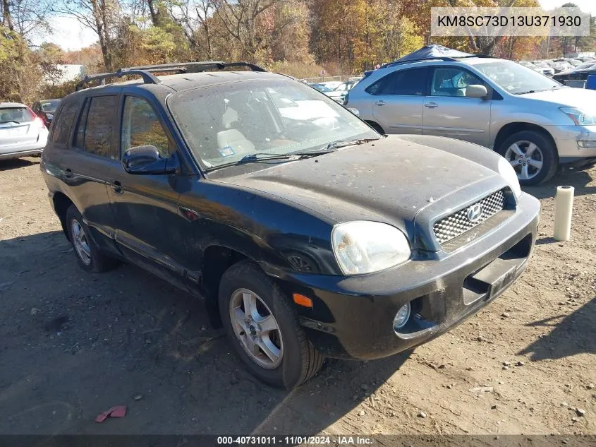 2003 Hyundai Santa Fe Gls/Lx VIN: KM8SC73D13U371930 Lot: 40731011