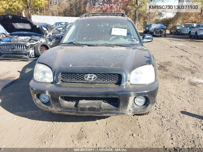 2003 Hyundai Santa Fe Gls/Lx VIN: KM8SC73D13U371930 Lot: 40731011