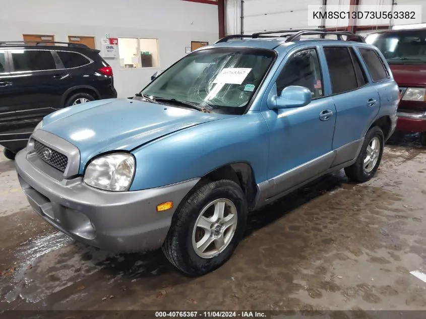 2003 Hyundai Santa Fe Gls/Lx VIN: KM8SC13D73U563382 Lot: 40765367