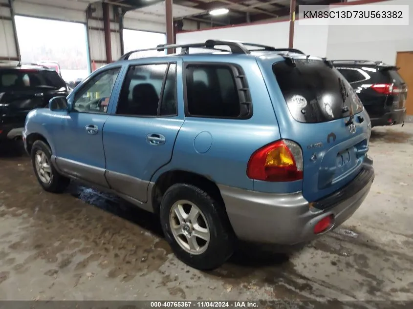 2003 Hyundai Santa Fe Gls/Lx VIN: KM8SC13D73U563382 Lot: 40765367