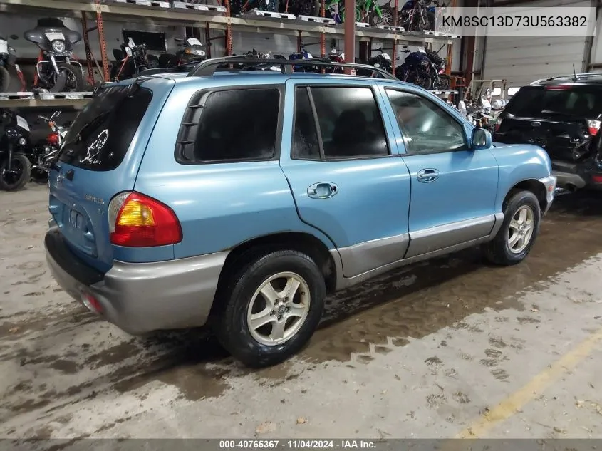 2003 Hyundai Santa Fe Gls/Lx VIN: KM8SC13D73U563382 Lot: 40765367