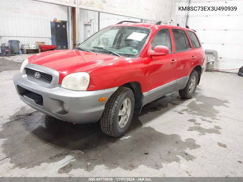 2003 Hyundai Santa Fe Gls/Lx VIN: KM8SC73EX3U490939 Lot: 40778939