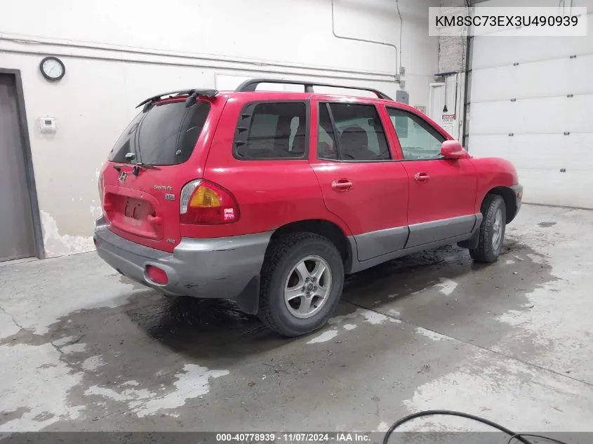 2003 Hyundai Santa Fe Gls/Lx VIN: KM8SC73EX3U490939 Lot: 40778939