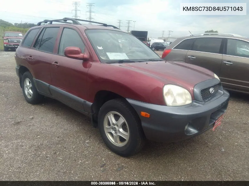 KM8SC73D84U571043 2004 Hyundai Santa Fe Gls