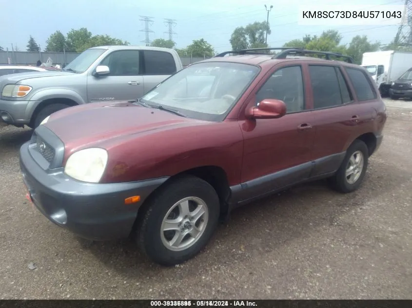 KM8SC73D84U571043 2004 Hyundai Santa Fe Gls