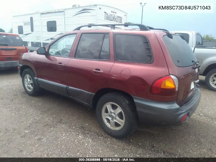 2004 Hyundai Santa Fe Gls VIN: KM8SC73D84U571043 Lot: 39336895