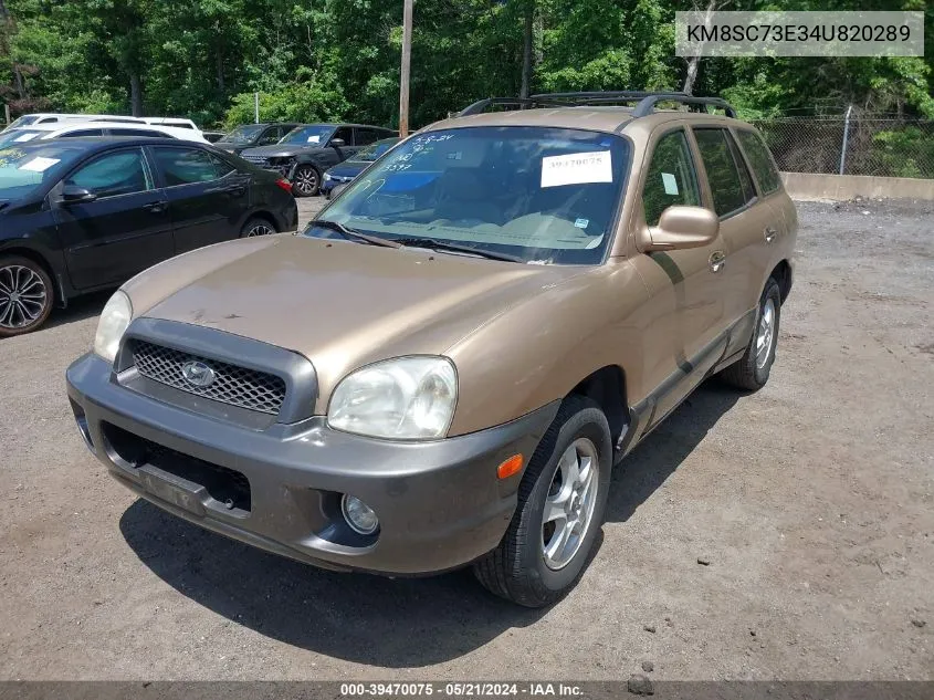 2004 Hyundai Santa Fe Gls/Lx VIN: KM8SC73E34U820289 Lot: 39470075