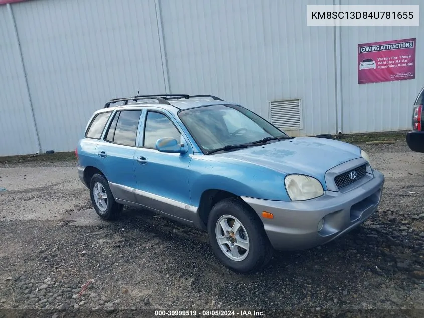 2004 Hyundai Santa Fe Gls VIN: KM8SC13D84U781655 Lot: 39999519