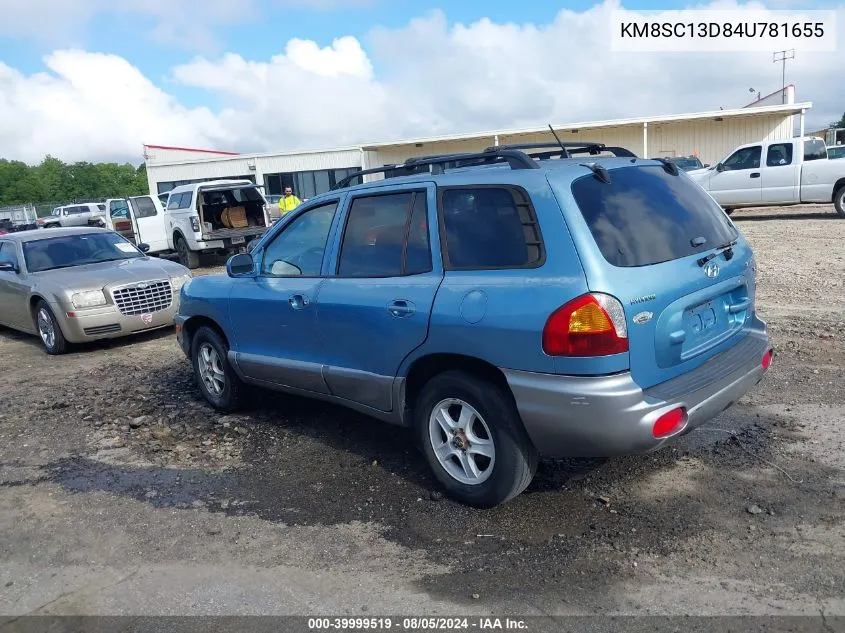 2004 Hyundai Santa Fe Gls VIN: KM8SC13D84U781655 Lot: 39999519