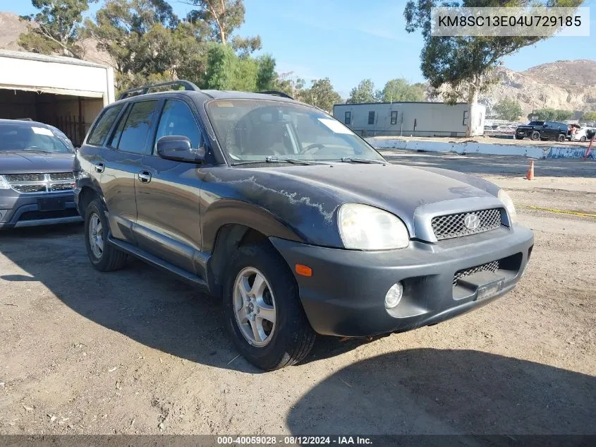 2004 Hyundai Santa Fe Gls/Lx VIN: KM8SC13E04U729185 Lot: 40059028