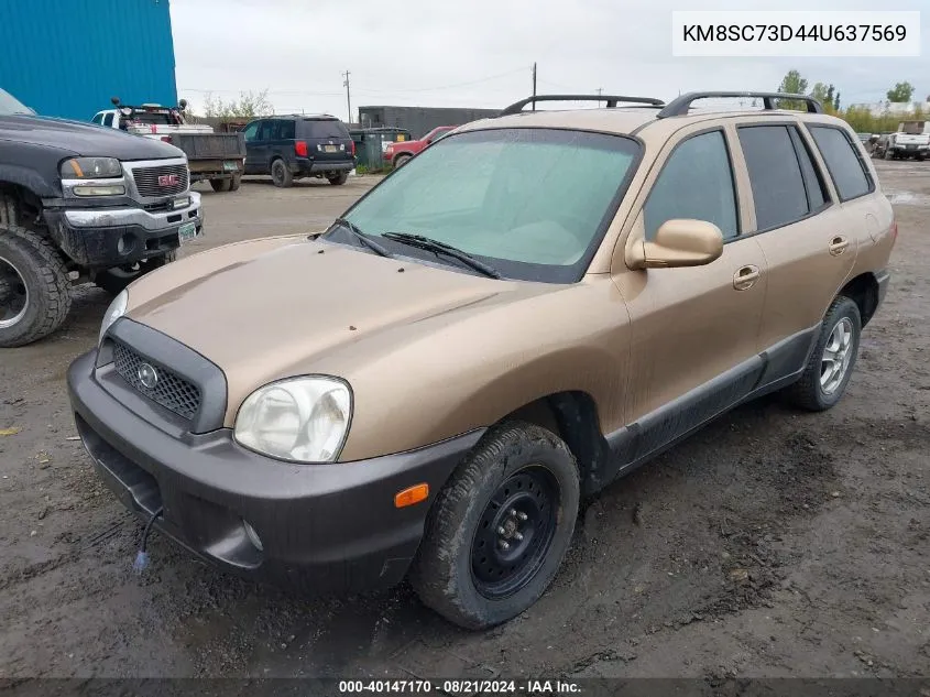 KM8SC73D44U637569 2004 Hyundai Santa Fe Gls