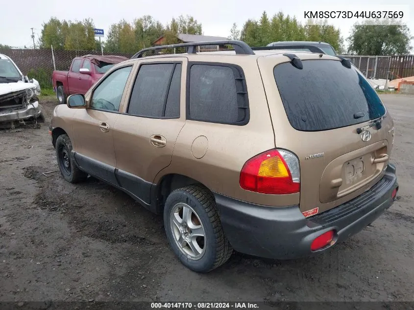 2004 Hyundai Santa Fe Gls VIN: KM8SC73D44U637569 Lot: 40147170