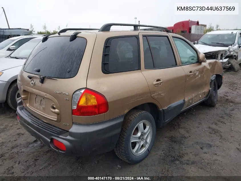 KM8SC73D44U637569 2004 Hyundai Santa Fe Gls