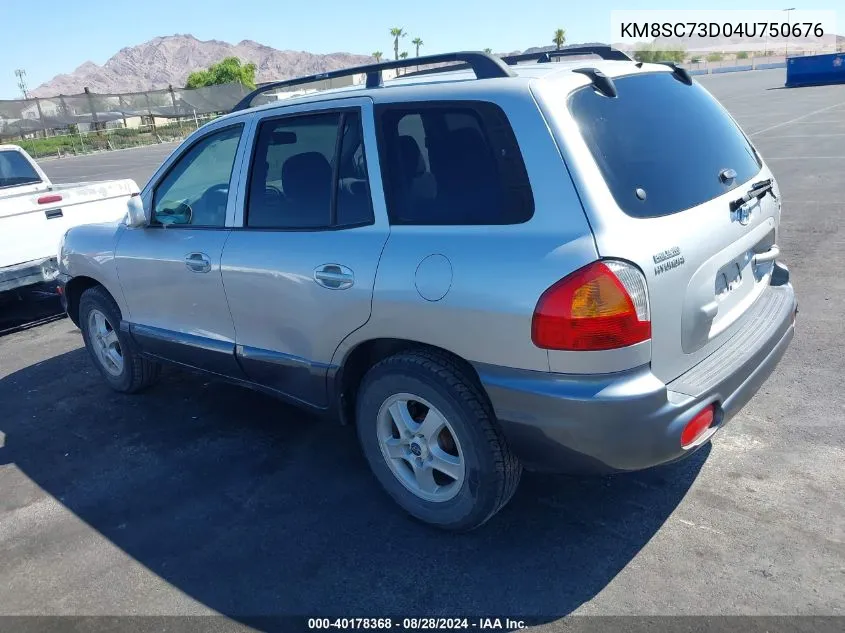 2004 Hyundai Santa Fe Gls VIN: KM8SC73D04U750676 Lot: 40178368