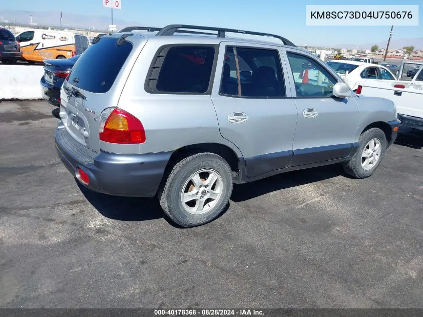 2004 Hyundai Santa Fe Gls VIN: KM8SC73D04U750676 Lot: 40178368