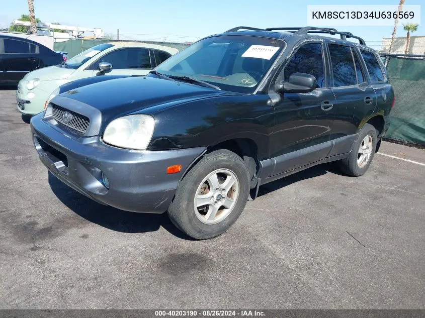 2004 Hyundai Santa Fe Gls VIN: KM8SC13D34U636569 Lot: 40203190