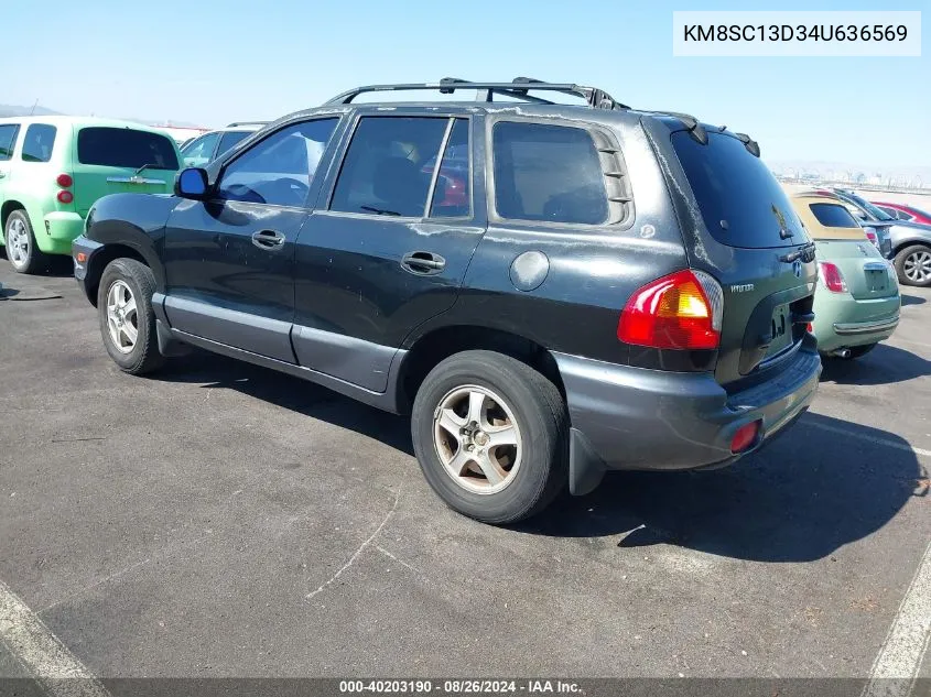 2004 Hyundai Santa Fe Gls VIN: KM8SC13D34U636569 Lot: 40203190