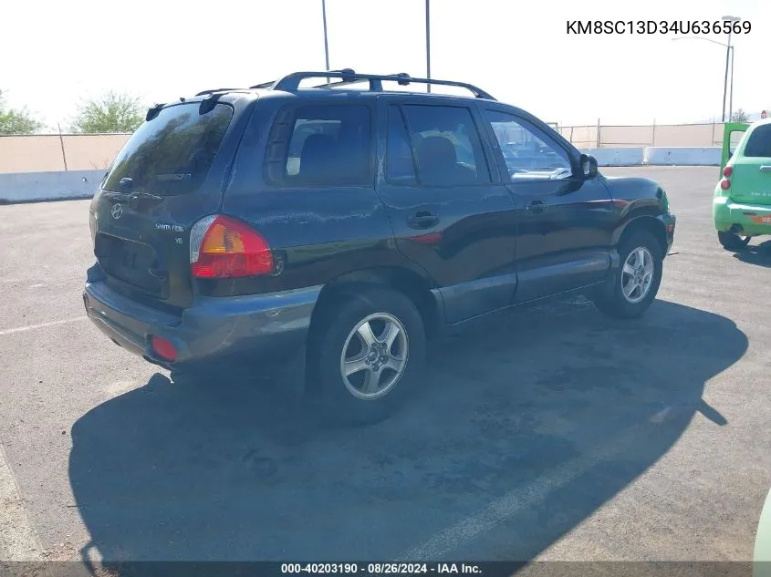 2004 Hyundai Santa Fe Gls VIN: KM8SC13D34U636569 Lot: 40203190