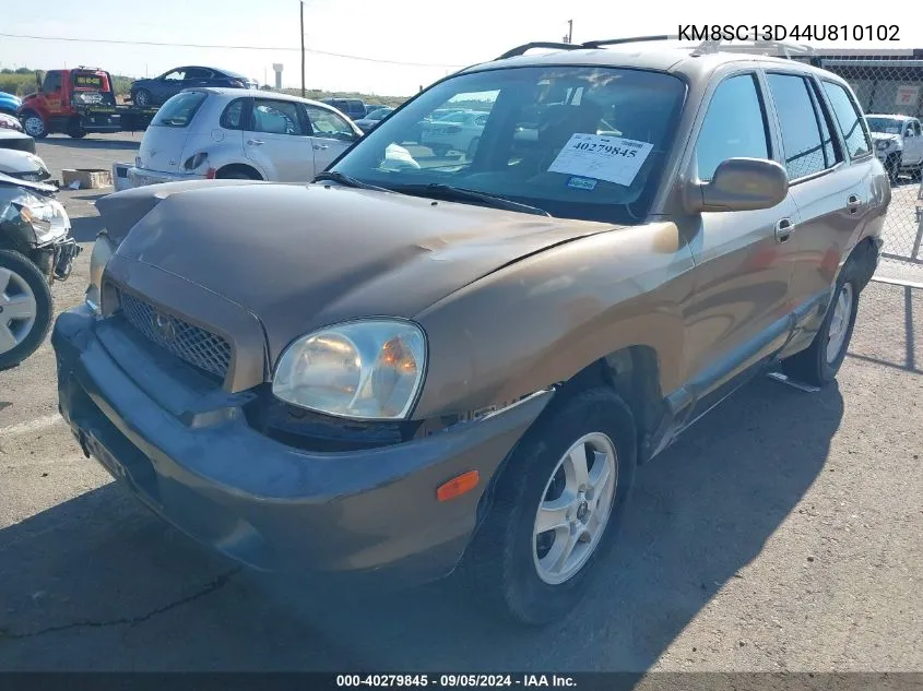 2004 Hyundai Santa Fe Gls/Lx VIN: KM8SC13D44U810102 Lot: 40279845