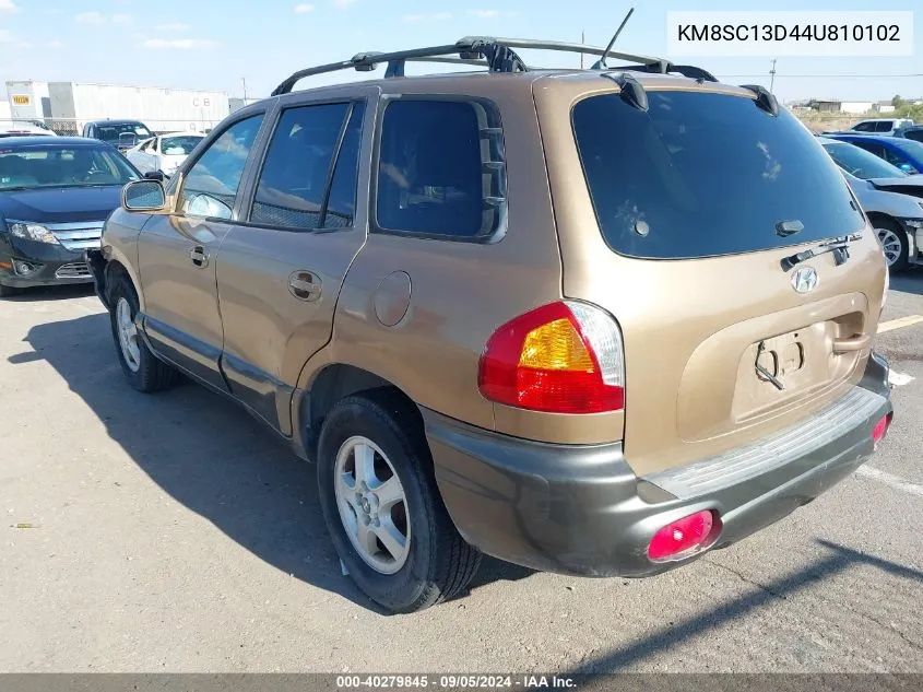 2004 Hyundai Santa Fe Gls/Lx VIN: KM8SC13D44U810102 Lot: 40279845