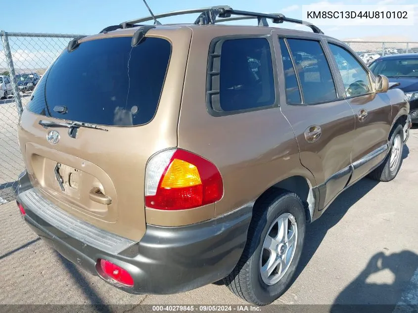 2004 Hyundai Santa Fe Gls/Lx VIN: KM8SC13D44U810102 Lot: 40279845