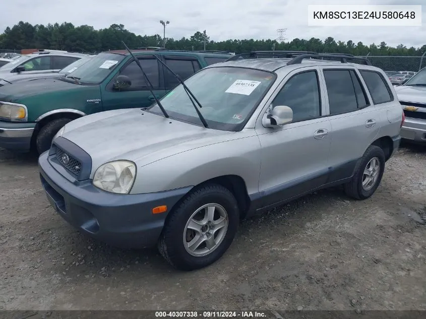 2004 Hyundai Santa Fe Gls/Lx VIN: KM8SC13E24U580648 Lot: 40307338