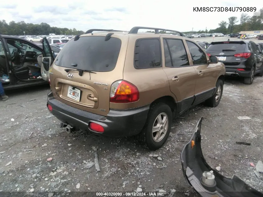 2004 Hyundai Santa Fe Gls/Lx VIN: KM8SC73D84U790889 Lot: 40320090