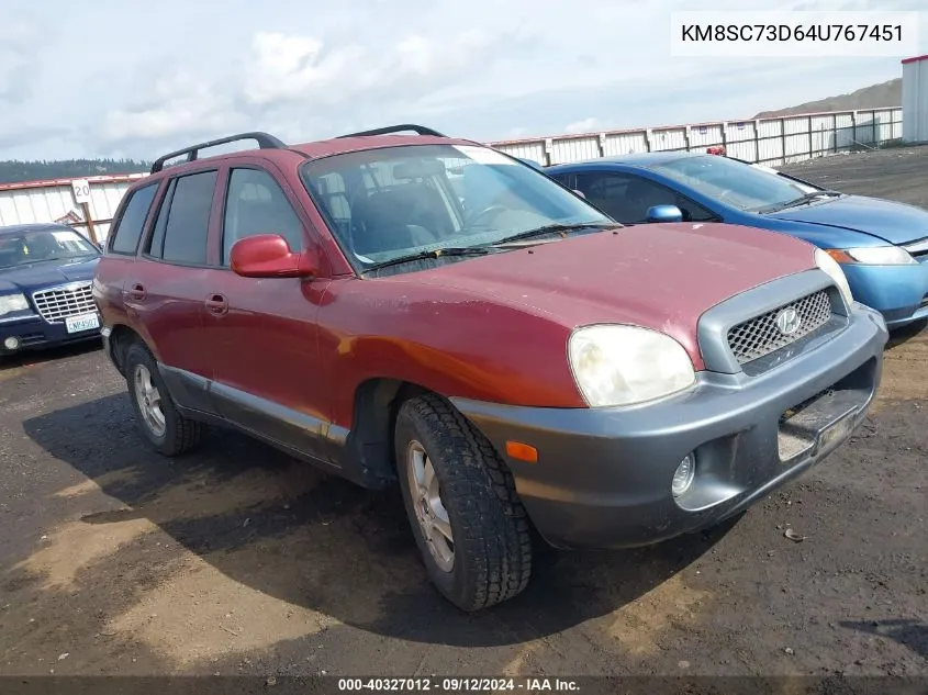 2004 Hyundai Santa Fe Gls VIN: KM8SC73D64U767451 Lot: 40327012