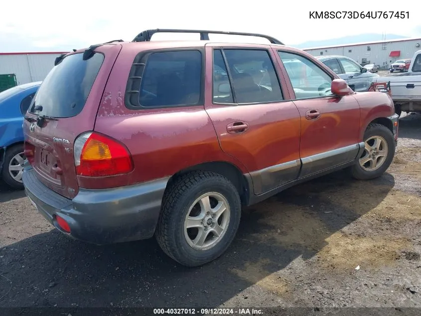 KM8SC73D64U767451 2004 Hyundai Santa Fe Gls