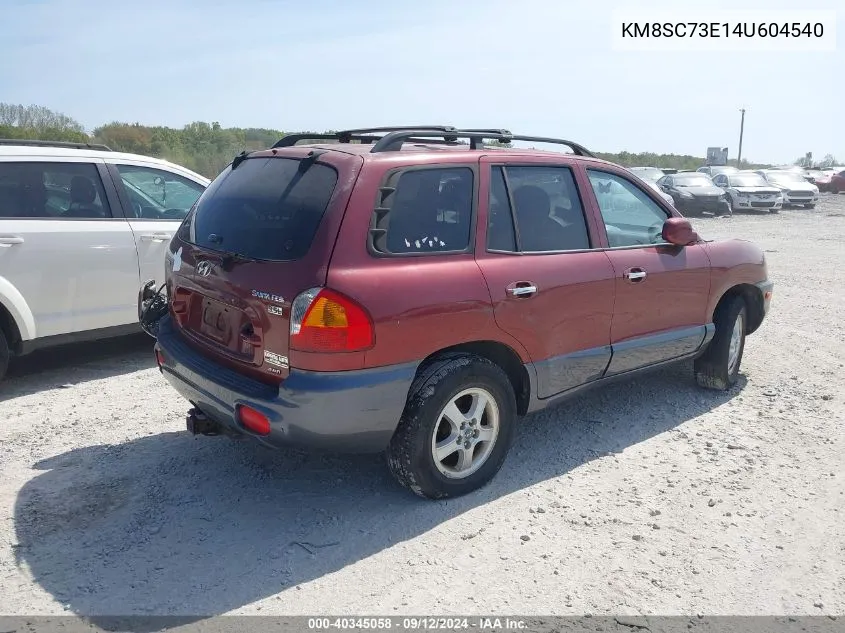 2004 Hyundai Santa Fe Gls/Lx VIN: KM8SC73E14U604540 Lot: 40345058